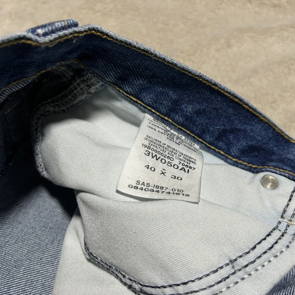 Wrangler Riggs Workwear Jeans Mens 40 30 Blue Carpenter Denim 3W050AI